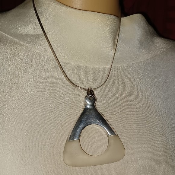 STERLING ARTISAN STATEMENT Necklace One of a Kind - Picture 2 of 3